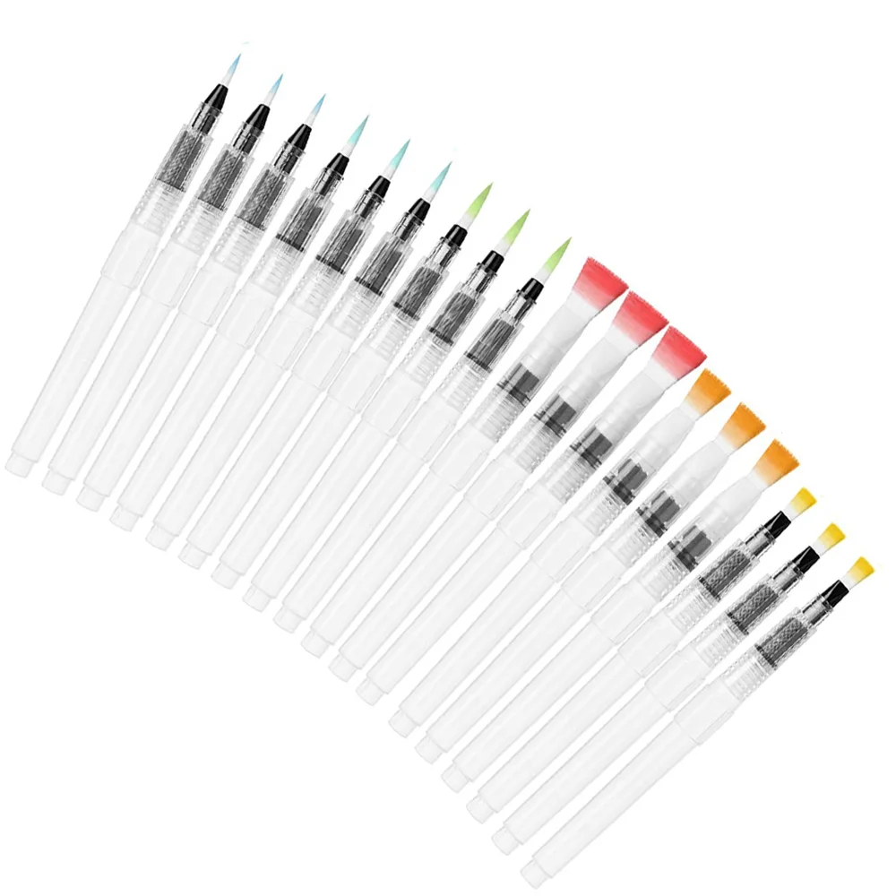 6 18PCS Watercolor Brush Pens Set Super Easy to Use and Fill for Water Soluble Colored Pencil Aqua Brush Pen Gift Ideas