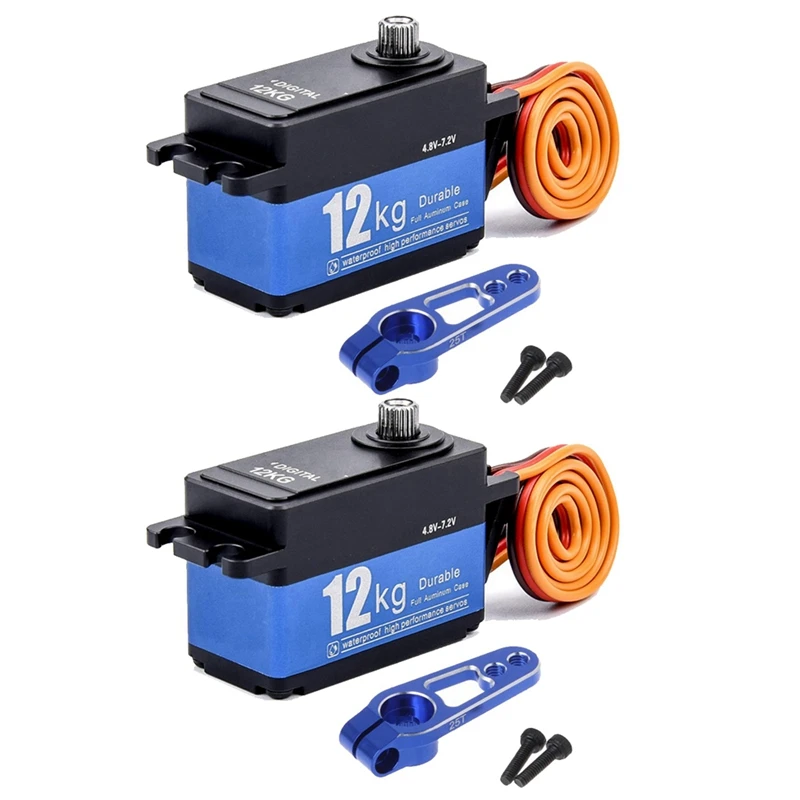 

2X 12KG Metal Gear Low Profile Digital Servo For 1/10 On-Road Touring Drift Car 3RACING Sakura D5 MR HPI Tamiya Kyosho