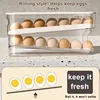 Double Layer Rolling Egg Dispenser Refrigerator Egg Storage Box Automatic Scrolling Egg Holder Household Large Capacity Kitchen 4