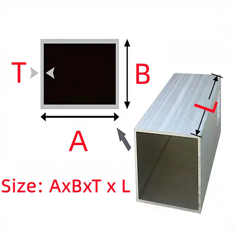 Square Aluminium Tube aluminium tube Length DIY Material for Model Part Accessories DIY Car Frame