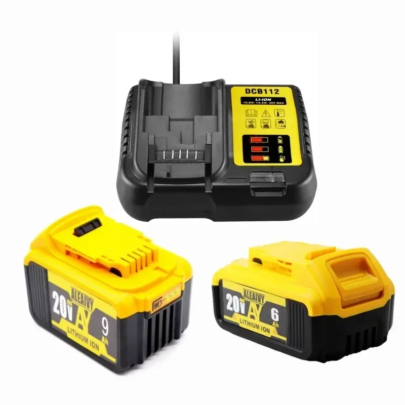 

DCB200 20V 9000mAh Lithium Replacement Battery,Charger for Dewalt 18V DCB184 DCB205 DCB182 DCB180 DCB182 DCB201 6000mAh Battery