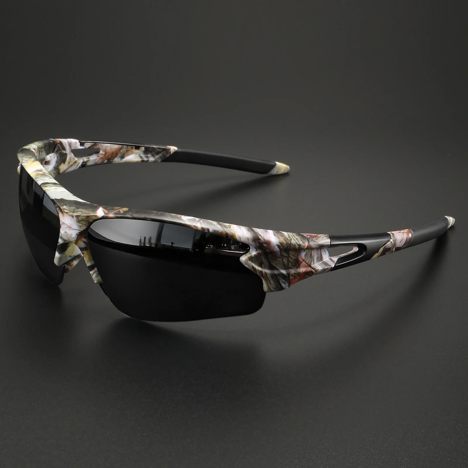Klassische, farbenfrohe Sport-Sonnenbrille – umlaufendes Design, bequeme Unisex-Passform für Radfahren, Laufen, Wandern und Outdoor – Detail 17