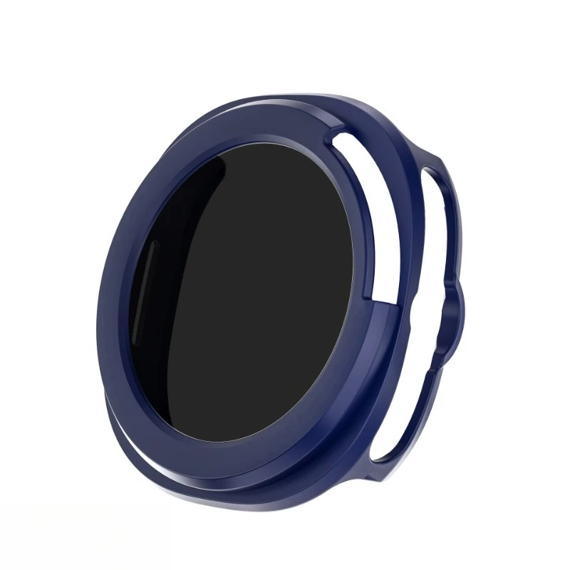 Enhanced Privacy Glass PC Case with Screen Protector Bumper for Galaxy Watch 8 Classic