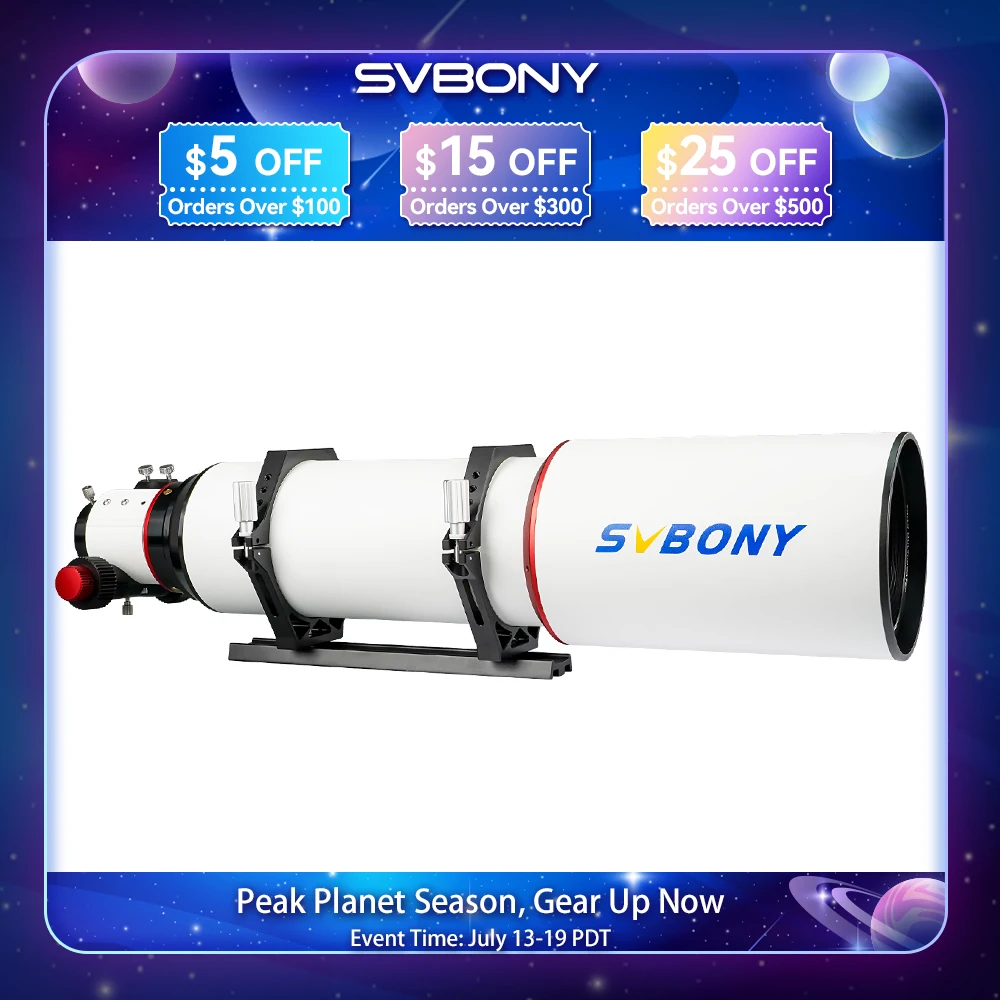 Svbony SV550 80/122mm APO Telescope FPL51 Apochromatic Triplet Refractor OTA For Deep Sky Astrophotography Visual Observation