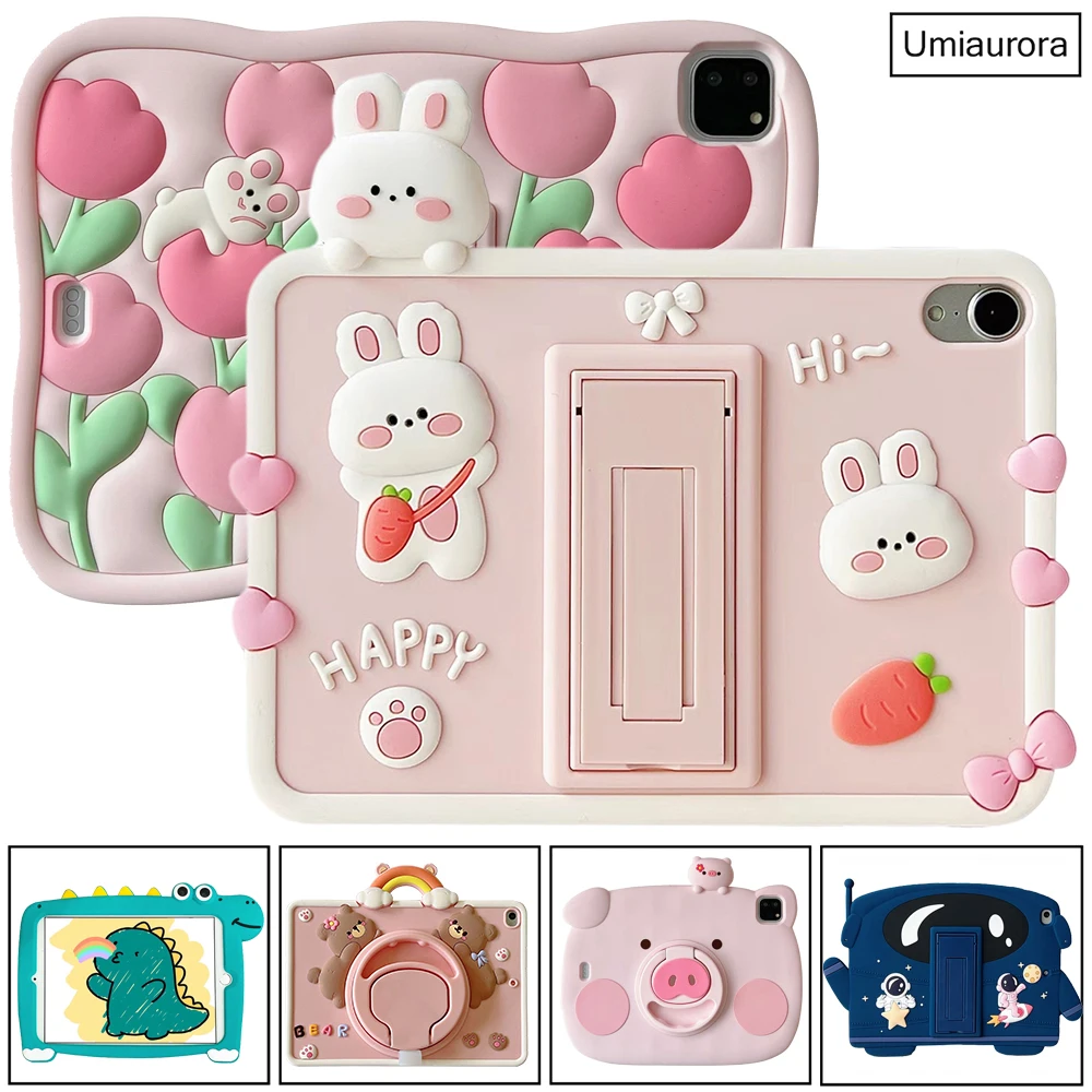 Capa Protetora dos Desenhos Animados para Ipad Tablet Stand Case para Crianças Ipad Mini 9.7 7th 8th 9th 10.2 10th Gen Air 109 Pro 11