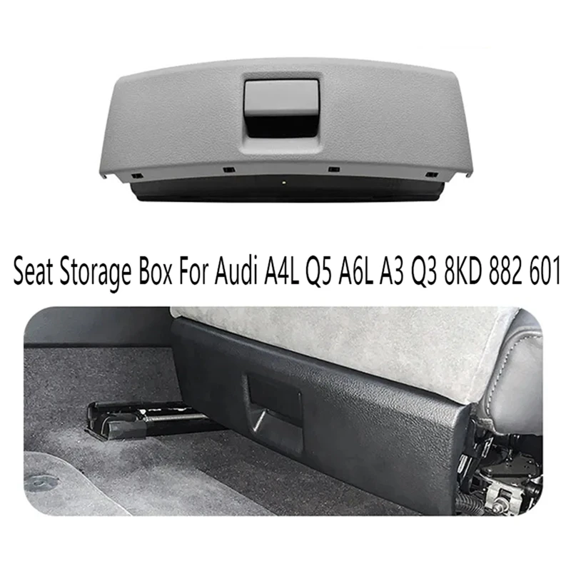 

1 Piece Electric Seat Storage Box Glove Box Drawer Gray Plastic Automotive Supplies For A4L Q5 A6L A3 Q3 8KD 882 601