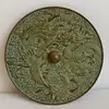 5" Collect Old Chinese Bronze Dynasty Dragon Phoenix Round Copper Mirror Decor Room Decor Home Accessories 1