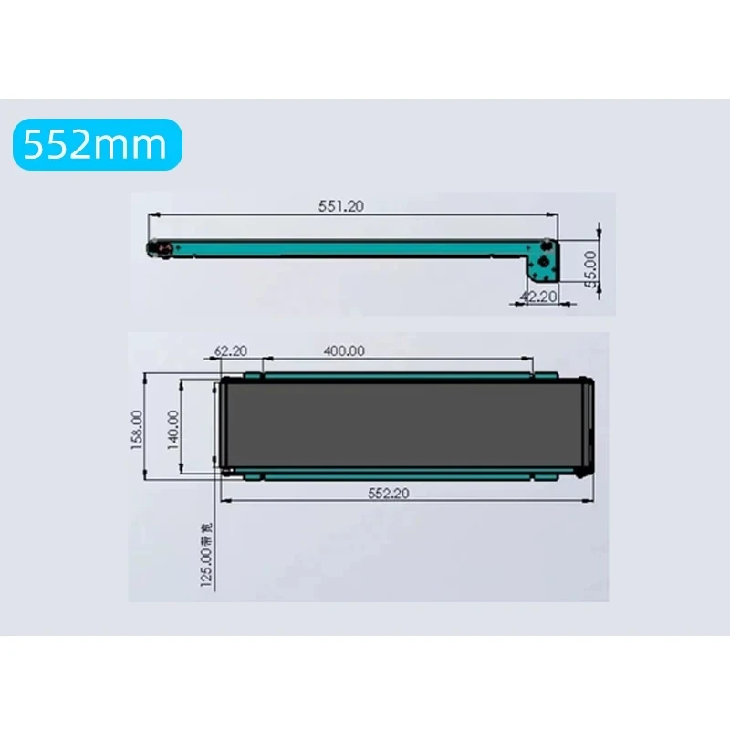 Mini Conveyor Belt 460mm/552mm/600mm Stainless Steel Frame PU Belt Vending Machi