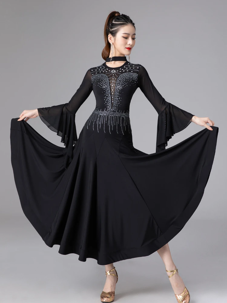 

Женское современное танцевальное платье X2138, юбка для бальных танцев для взрослых, женский новый костюм для бальных танцев