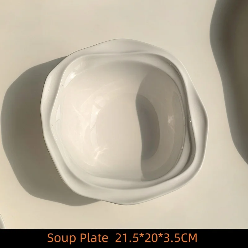 Ovale Keramikteller Mit Französischem Wellenmuster – 12/10/8-Zoll-Geschirr Für Zuhause, Frühstück, Suppe, Snacks Und Desserts S92D587E742C245D0A60Ddab0D8A35112D