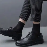 10 paires décontracté respirant hommes chaussettes en soie glacée doux élastique solide chaussettes d'affaires chaussettes Ultra-fines 5