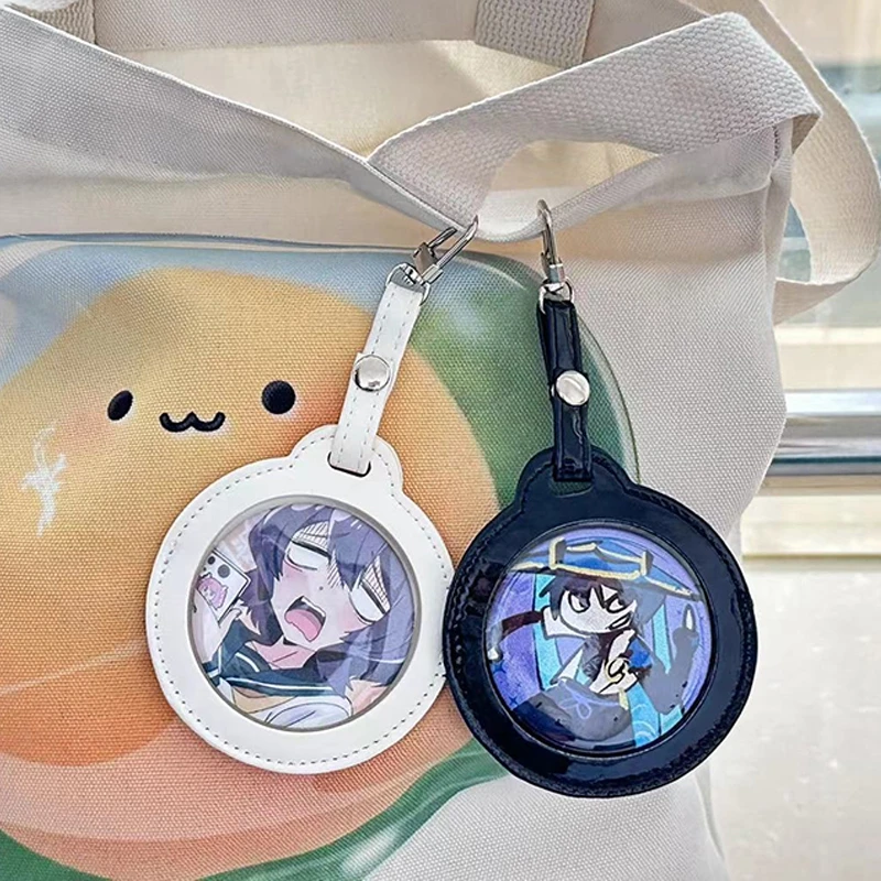 Round Badge Display Sleeve Anime Badge Protector Case Ita Bag Accessories Pin Storage Case
