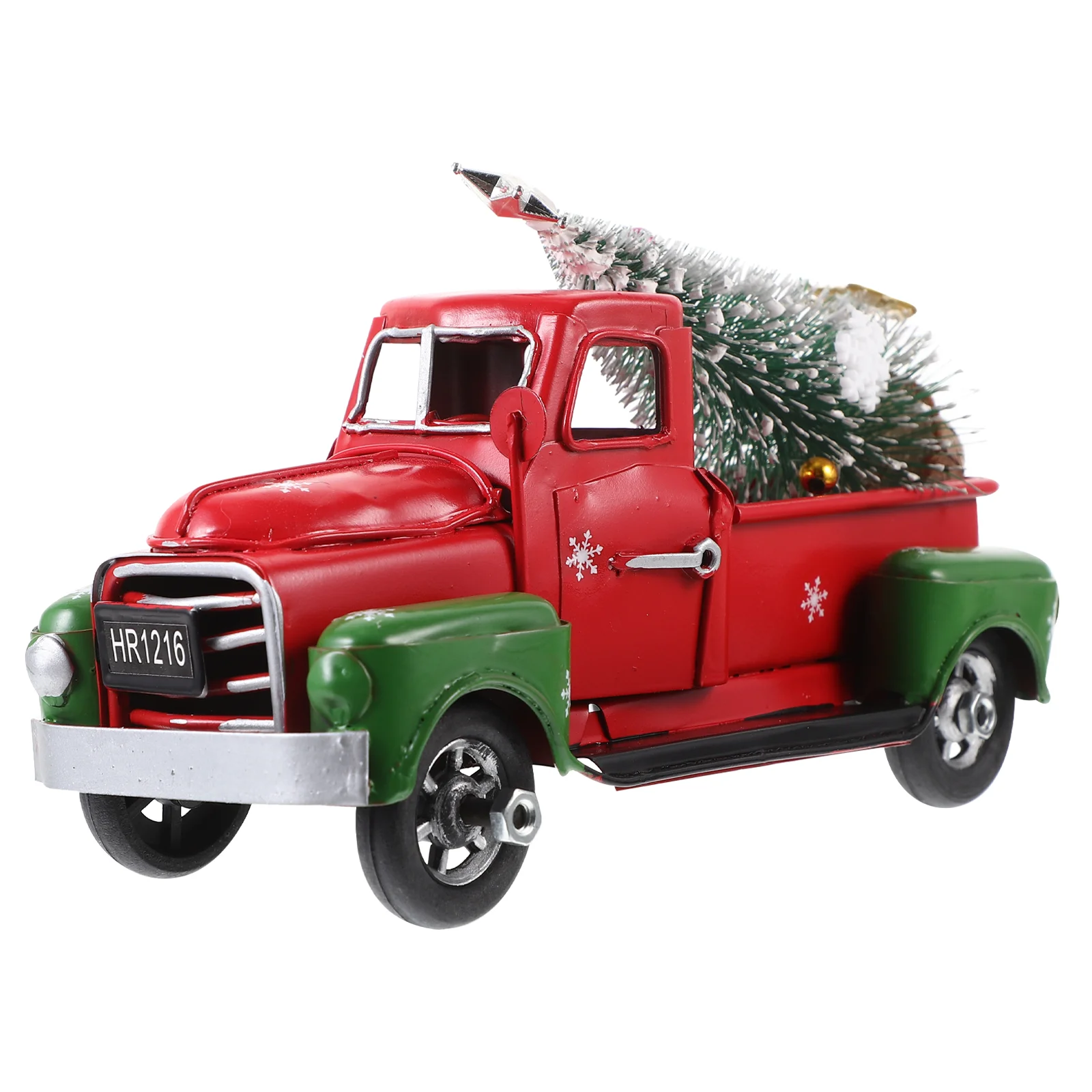 

Vintage Red Truck With Christmas Tree Handmade Metal Old Car Model Red Pickup Truck Vehicle Kids Gifts Navidad Noel