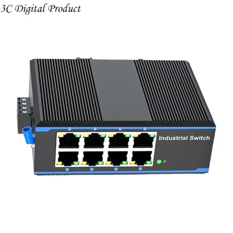 8 포트 1000Mbps 고속 기가비트 스위처 산업용 금속 하우징 전문 네트워킹 이더넷 산업용 Q84A