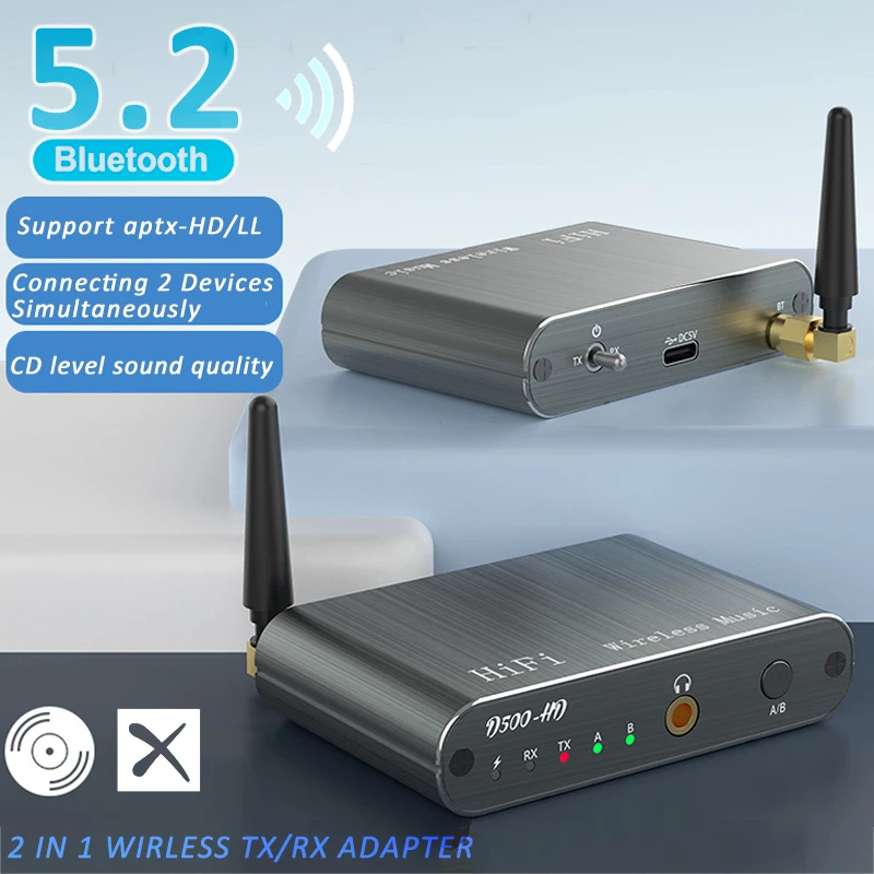 

Bluetooth 5,2 аудио приемник передатчик 2-в-1 Bluetooth адаптер 3,5 мм Aux разъем RCA стерео музыкальный беспроводной адаптер для ТВ автомобиля ПК