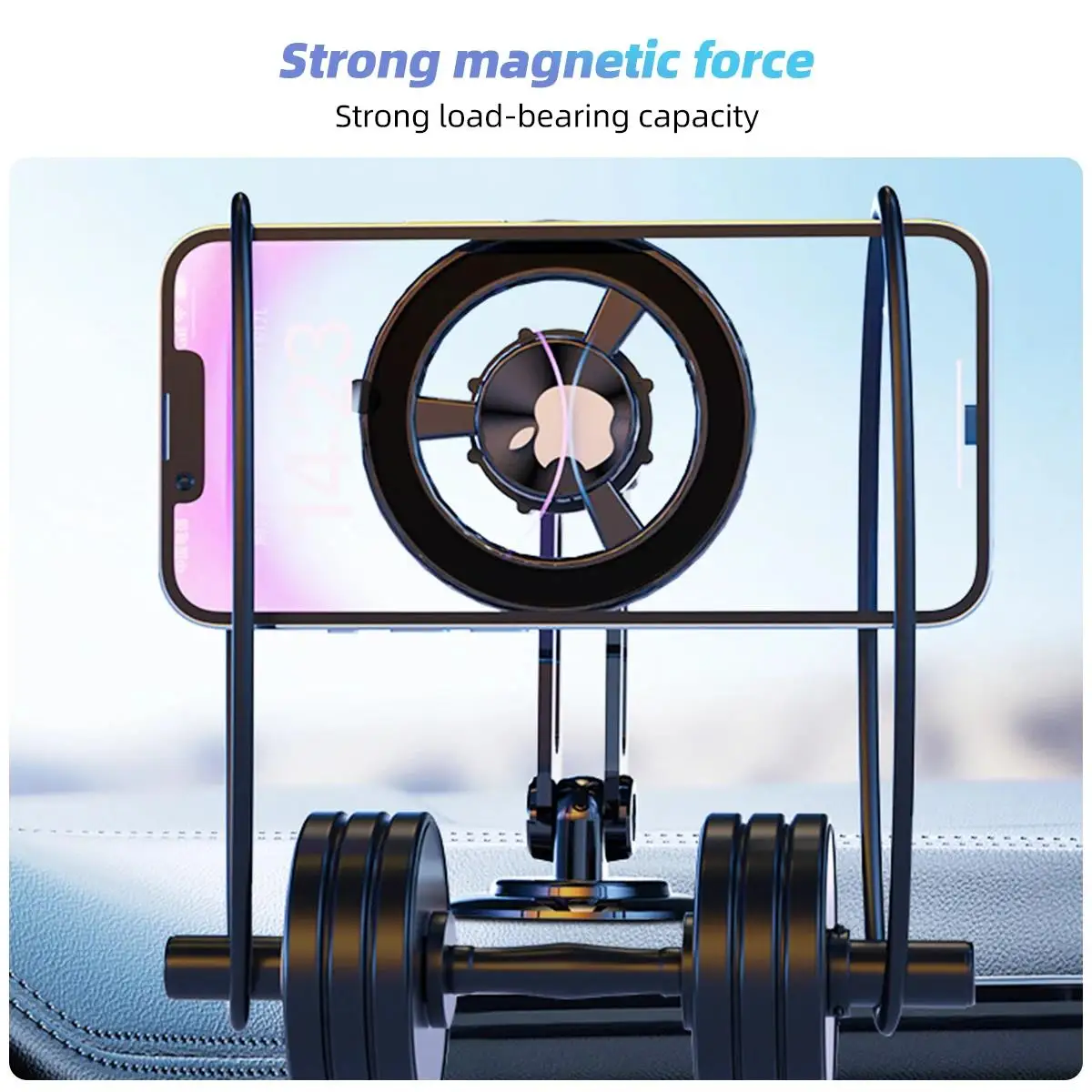 Metal Magnetic Car Phone Holder Foldable Stand