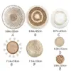 7Pcs/Set Bohemian Straw Woven Wall Decoration Home Living Room Background Wall Art Pendant Rustic Natural Wicker Weave Ornament 6