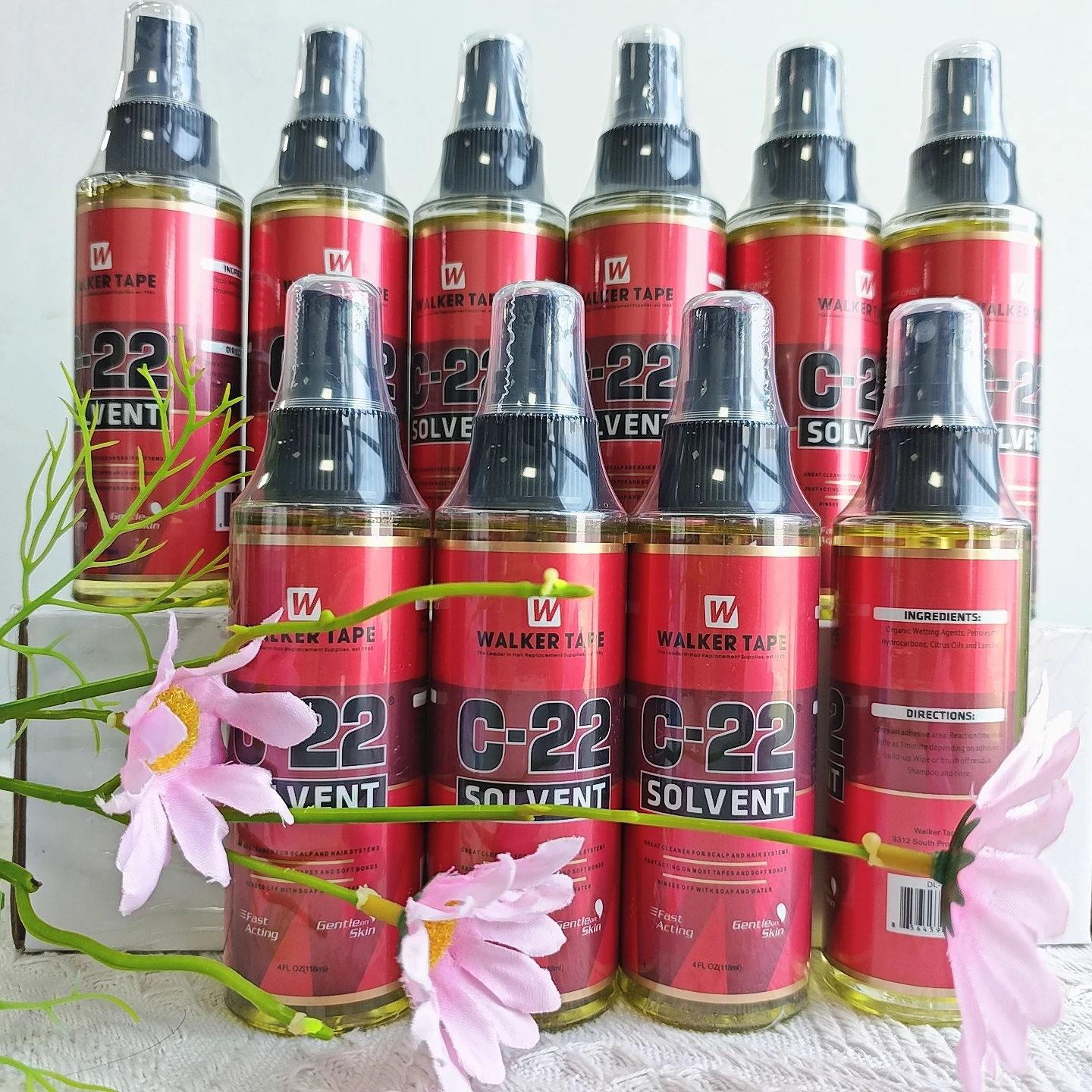 4FL.OZ (118ml) C-22 Solvent: Efficient Remover for Lace Wig&Toupee Adhesives, Ideal for Double-Sided Tape & Soft Bond Wig Clean