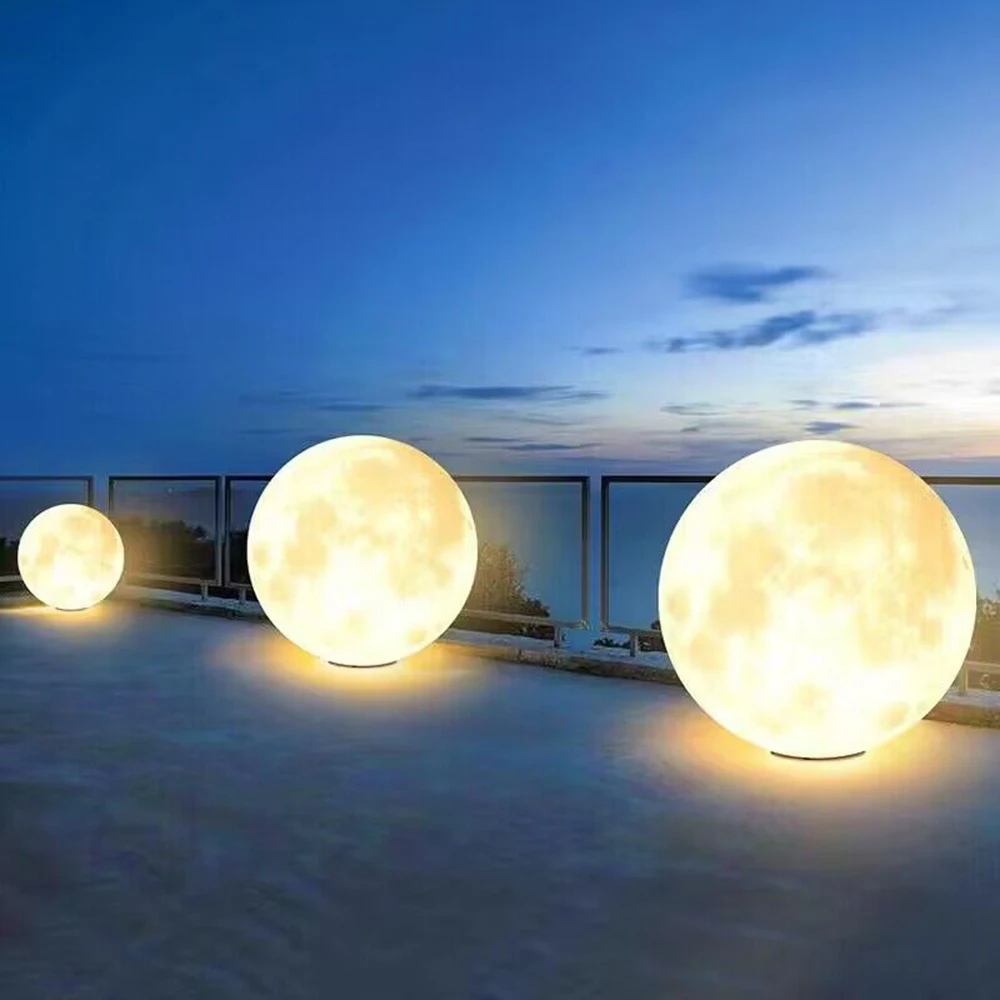 ZK30 Solar Moon Lamp Outdoor Waterproof Creative Landscape LED for Home Decoration Garden Porch Courtyard Villa Lights 6