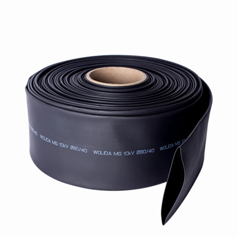 Free shipping 1meter Black Heat Shrinkable Tube Shrink Diameter 50mm ...