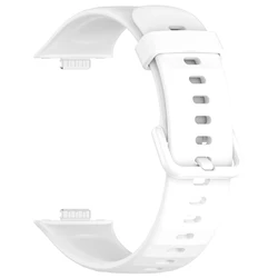 Silicone Replacement Strap for Huawei Watch Fit 3 - Premium Accessory Watchband (White Only Strap)