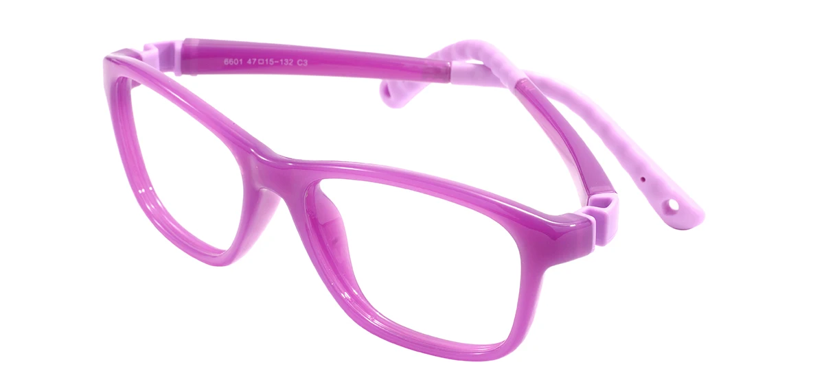 Silicone Flexible Square Blue Light Blocking Glasses For Kids