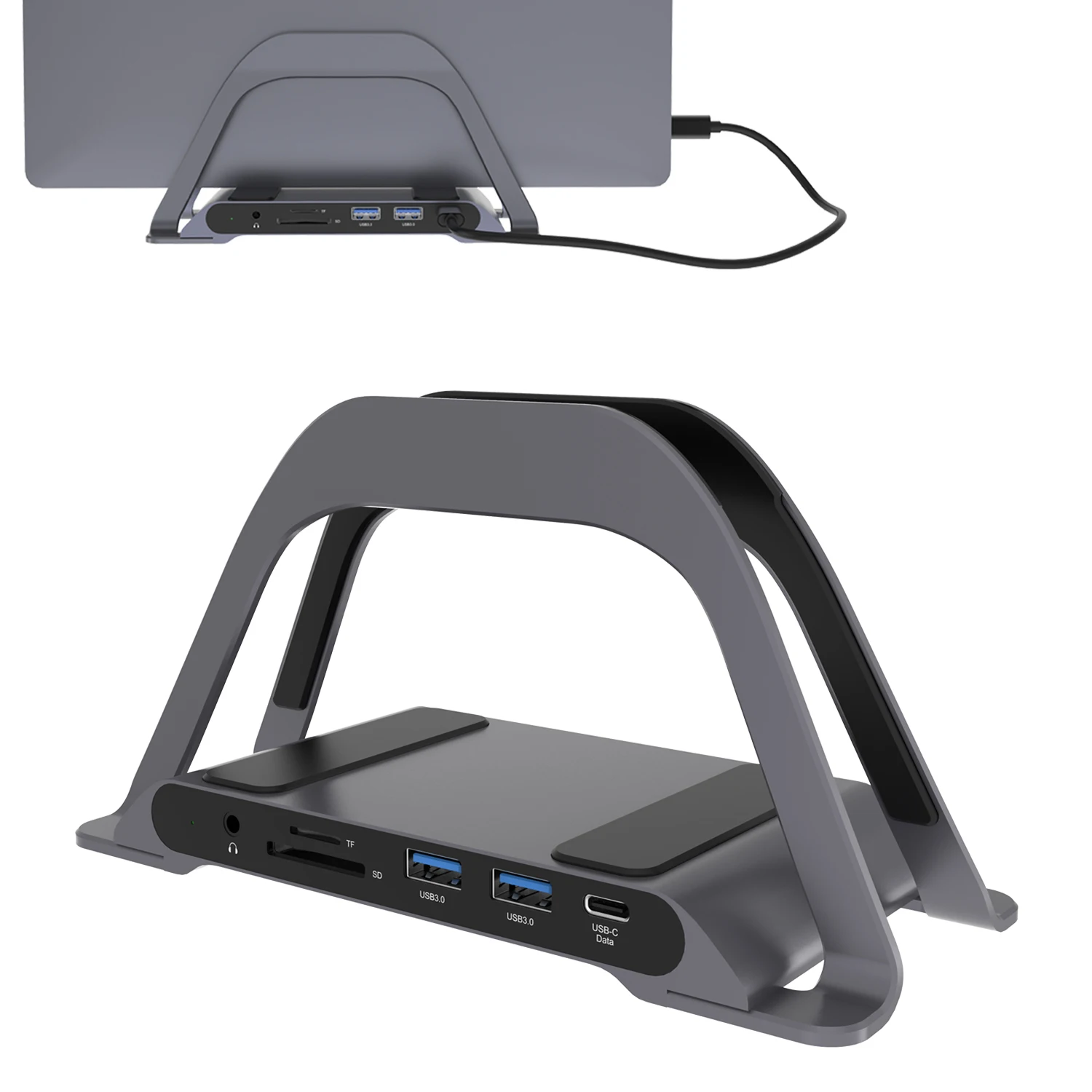 PULWTOP-USB度垂直スタンド付きドッキングステーション,4K,HDMI, USB A
