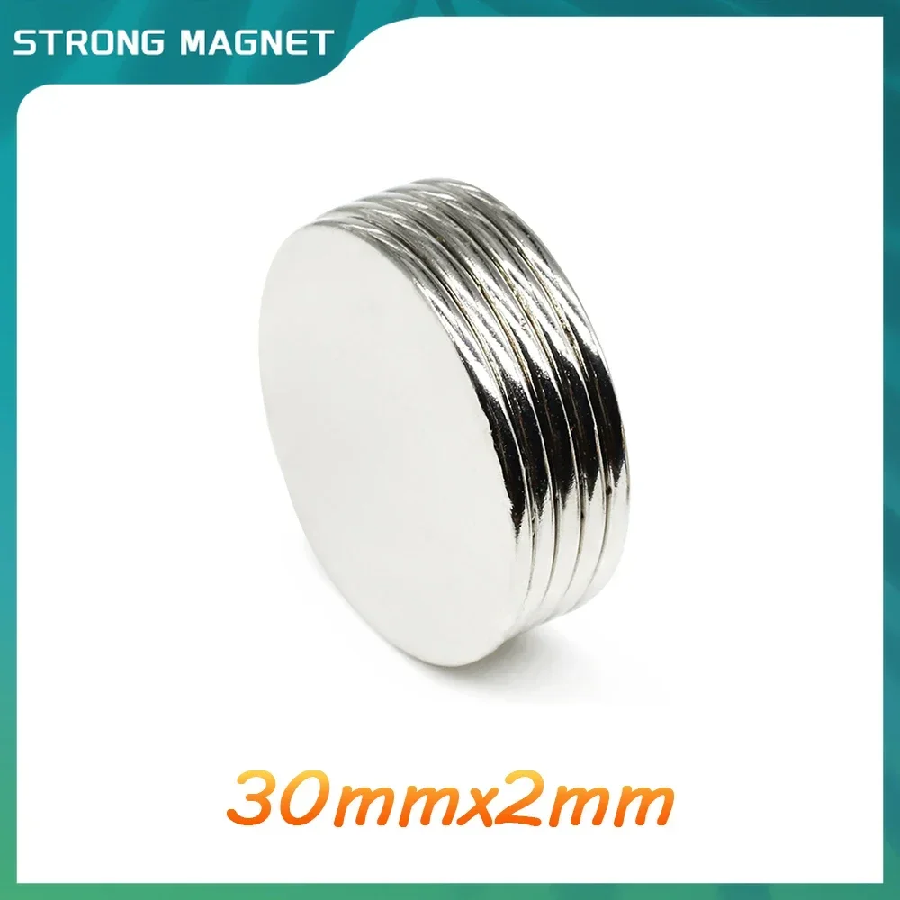 강력한 원형 자석 영구 네오디뮴 자석, N35, 30x2 디스크, 30x2mm, 50PCs