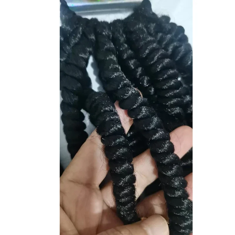 2pcs Large 20MM hair beads ponytail accessorie for kids 7inch  box braid elastic hair extension synthetic with big bubbles balls 5