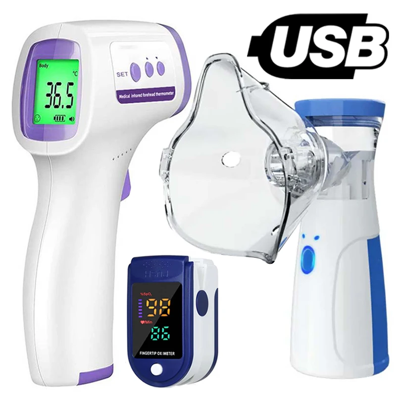 Handheld Inhale Nebulizer Mesh Atomizer Inhaler Nebuliser Inhalator For Adult Kids Nebulizador Oximeter Ear Thermometer Health mesh nebulizer medical nebulizer asthma inhaler spacer