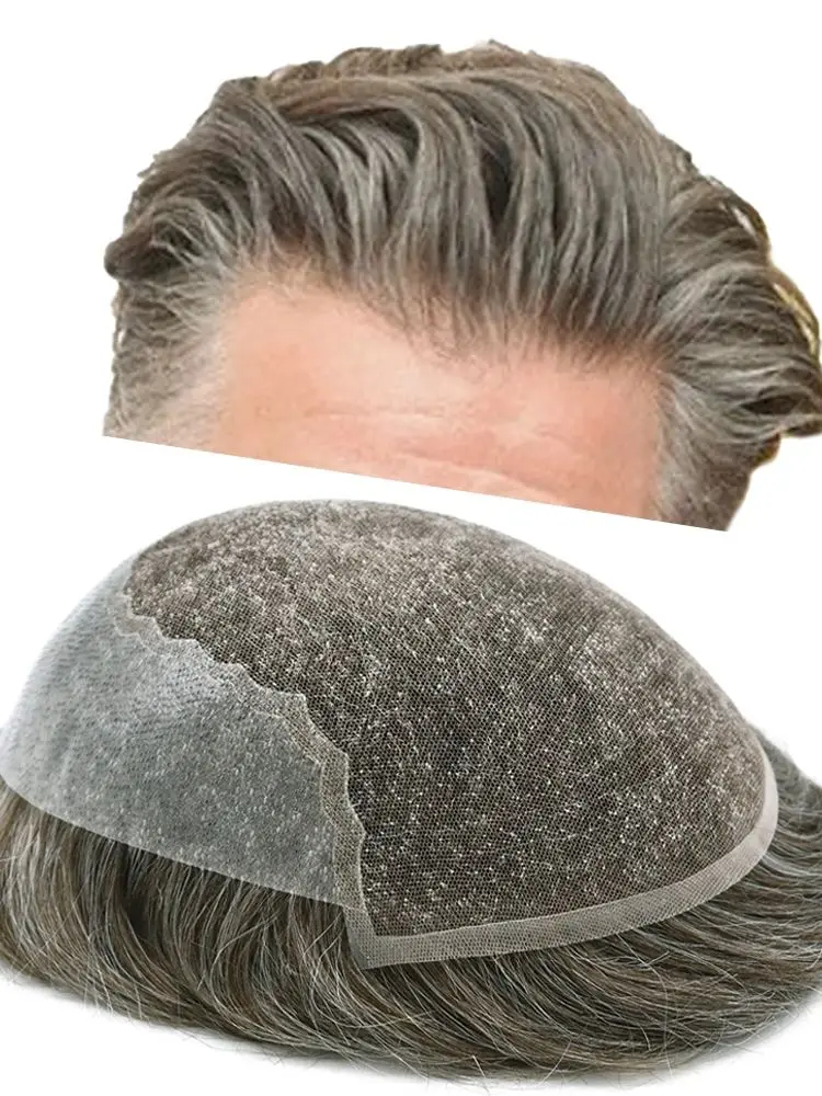 

Парик мужской парик из искусственной кожи с французскими кружевами и передней частью