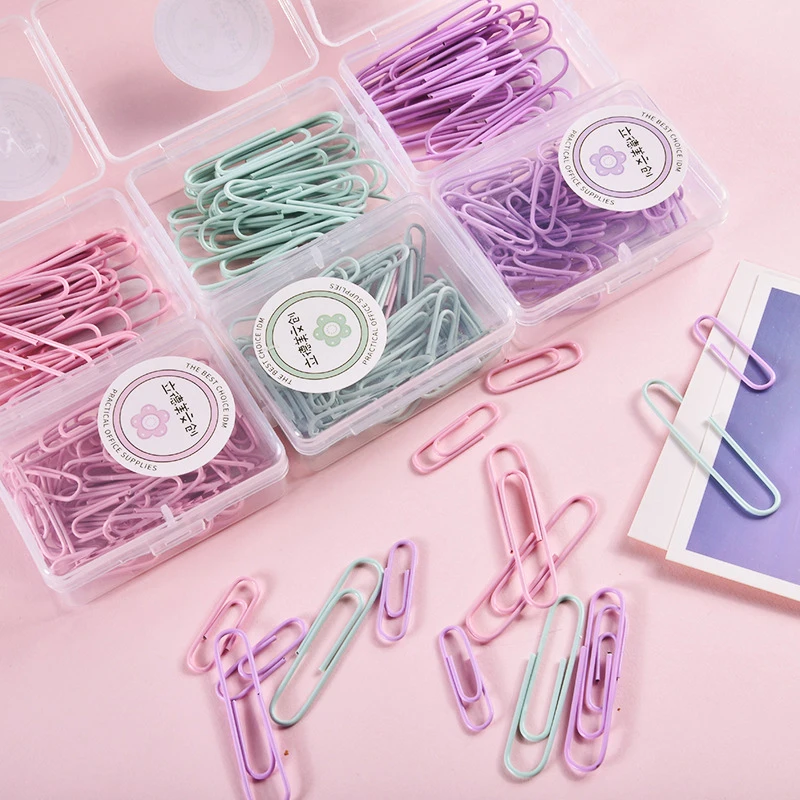 

15/50pcs Metal Colored Paper Clip Book Reading Clips Memo Clip Bookmarks Stationery School Supplies Office Binding Accessories