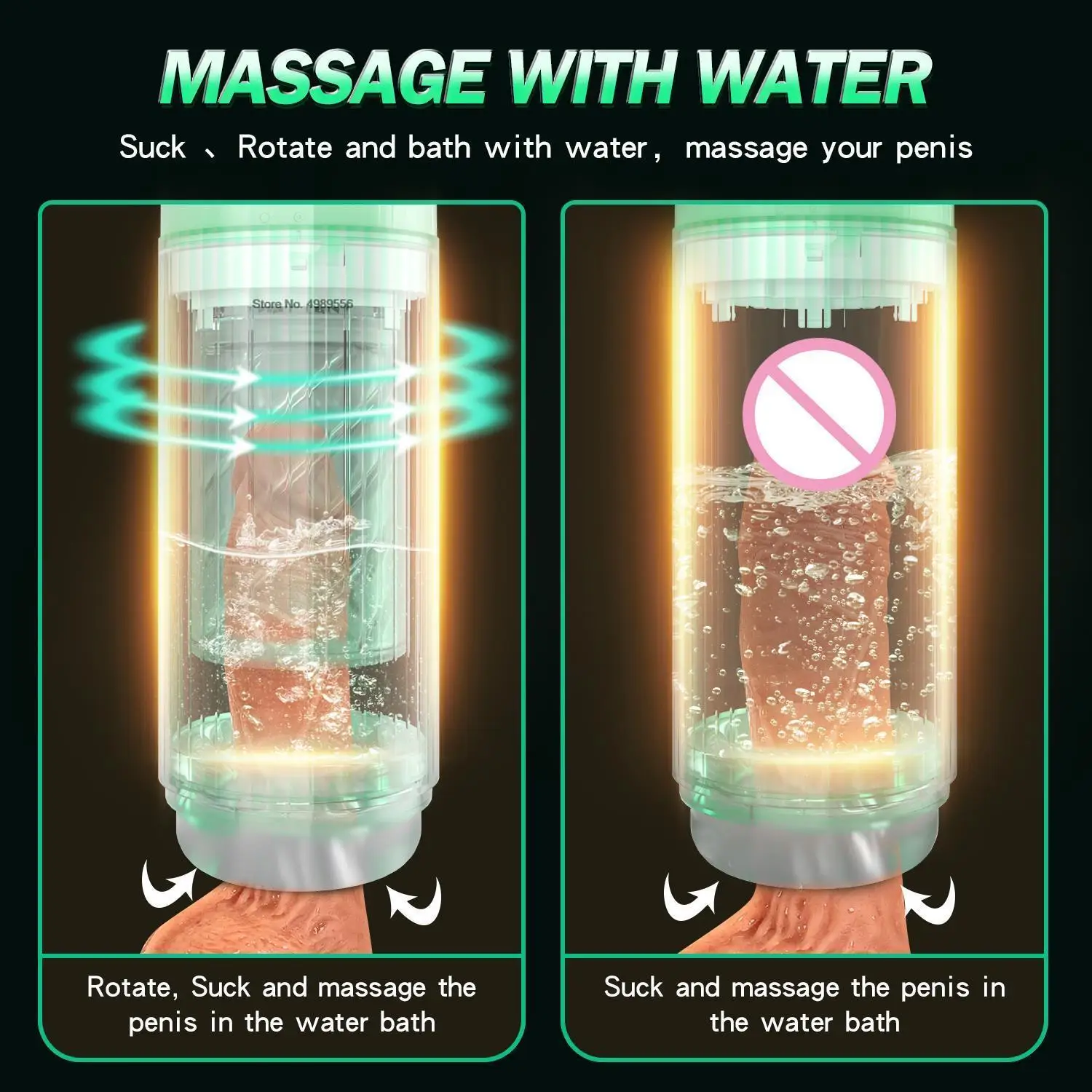 Masturbator Automatic Male Cup Rotating Sucking Wat SPA Real Pussy Masturbation  Pump_voghion.com