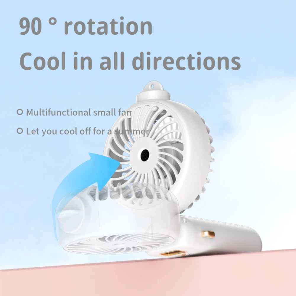 5000mah Portable Spray Mist Fan With LCD Display, 5 Gear USB Mute Wireless Mini Electric Fan Rechargeable Spray Water Fan
