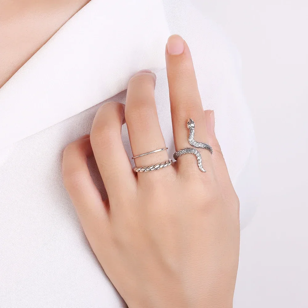 925 Sterling Silver Irregular Ring Female Simple Retro Style Handmade Jewelry for Women Men Birthday Gifts