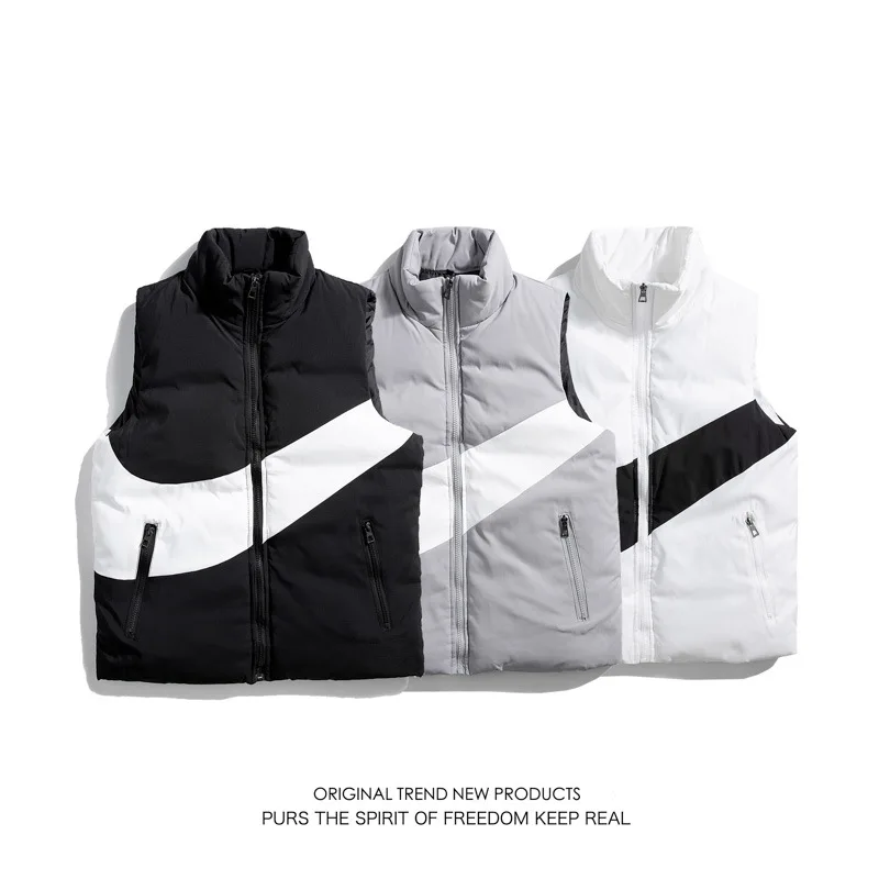 

Men's Autumn and Winter Puffer Down Cotton Vests Casual Sleeveless Jacket Warm Lightweight Man Waistcoat Tops for Male Outerwear