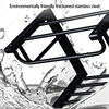 Ceramic Vessel Sink Wall-hang Lotus Pattern Sink With Stainless Steel Stand For Bathroom Balcony Wall Mounted Sink Wash Basin 4