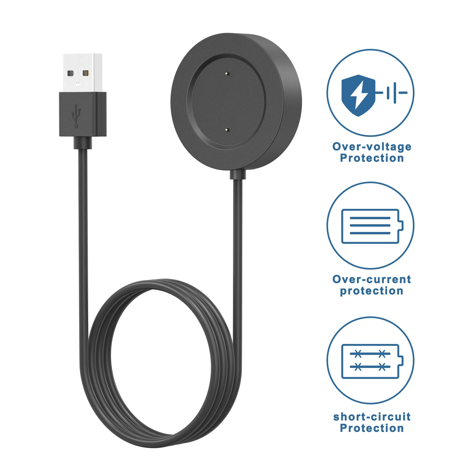 

1M USB Charging Cable For Xiaomi Mi Color 2/Mi S1 Active/Mi Color Charger Cord Holder For Xiaomi Mi Watch Charger Base