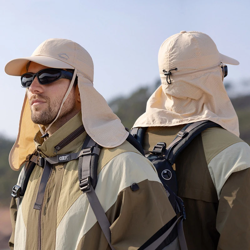Chapeau De Soleil UV Randonnée - Rabat Nuque - Taille Unique Homme
