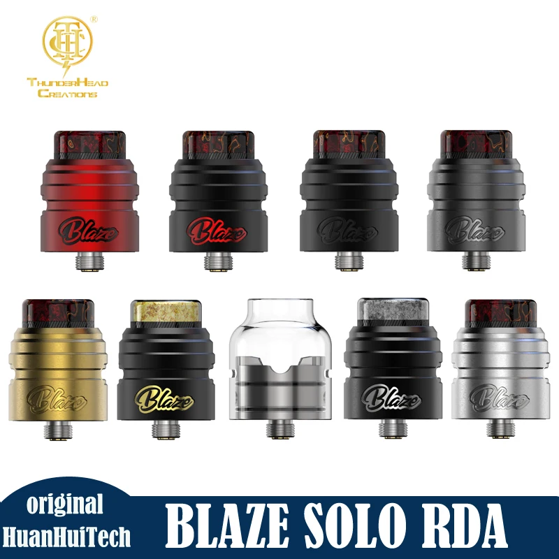 

Original ThunderHead Creations BLAZE SOLO RDA Vape Tank 2ml 24mm Diameter Single Coil Postless Build Deck Vape Atomizer