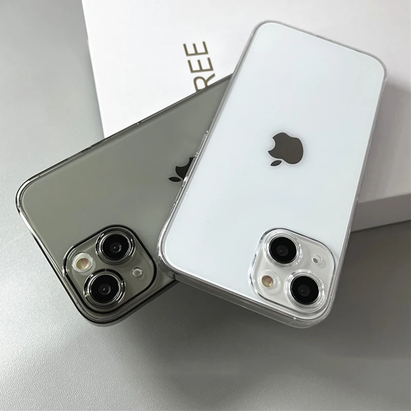 Ultra Thin Glossy Transparent Hard Case with Camera Protection