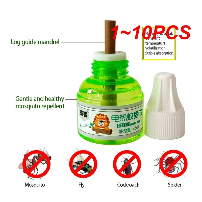 1 ~ 10 Pz 45Ml Elettrico Liquido Per Zanzare Portatile Repellente Per Insetti Riscaldatore Antizanzare Sicuro Non Tossico Insapore Bobina Di Zanzare