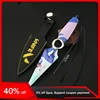 17cm Valorant Weapon JETT Kunai With Holster Weapon Model Knife Toy Sword Cosplay Metal Knive Weapon Gifts Toys for Kid 1