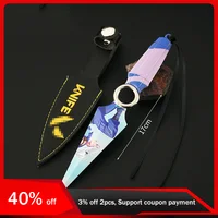 17cm Valorant Weapon JETT Kunai With Holster Weapon Model Knife Toy Sword Cosplay Metal Knive Weapon Gifts Toys for Kid 1