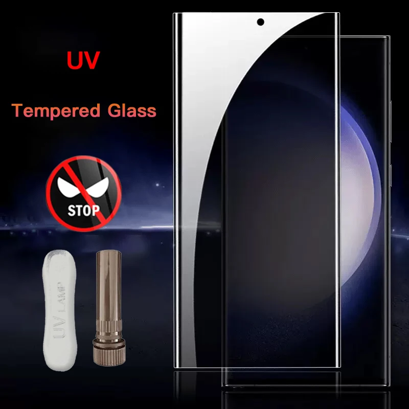 1-3 шт. противошпионское УФ закаленное стекло для Samsung Galaxy S24 S23 S22 S21 Ultra с инструментом для S24Ultra защита для экрана