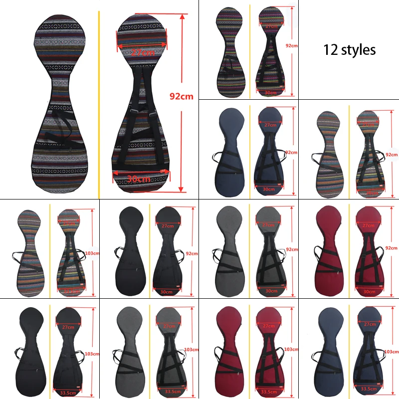 Portable Pipa Musical Instrument Bag Carrying Case Waterproof Thickened Shockproof Storage Pouch Musical Instrument Backpack New