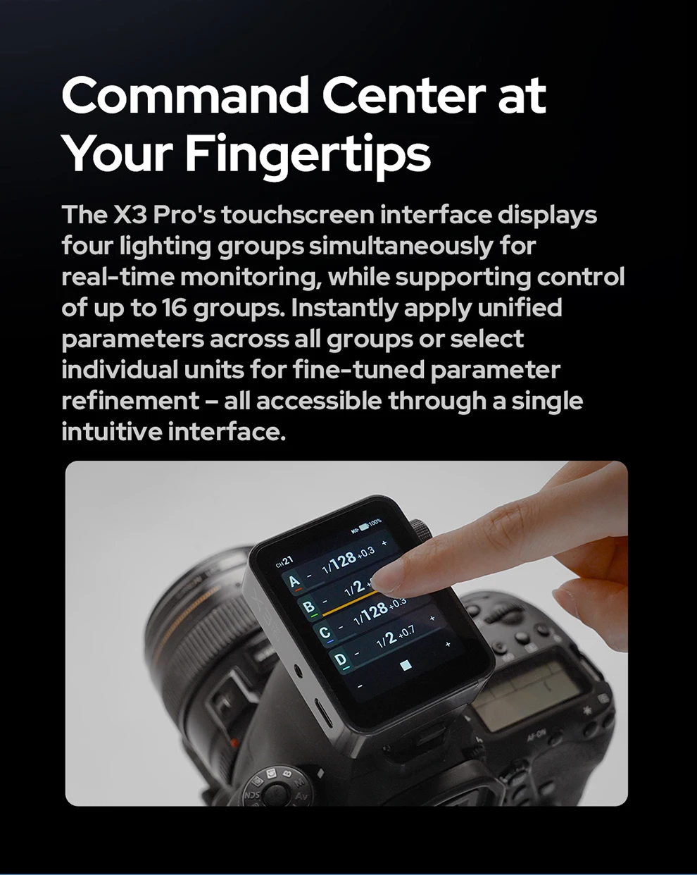 X3 PRO X3PRO 2.4inch TTL HSS 2.4G Wireless Flash Trigger OLED Touch Screen Trans