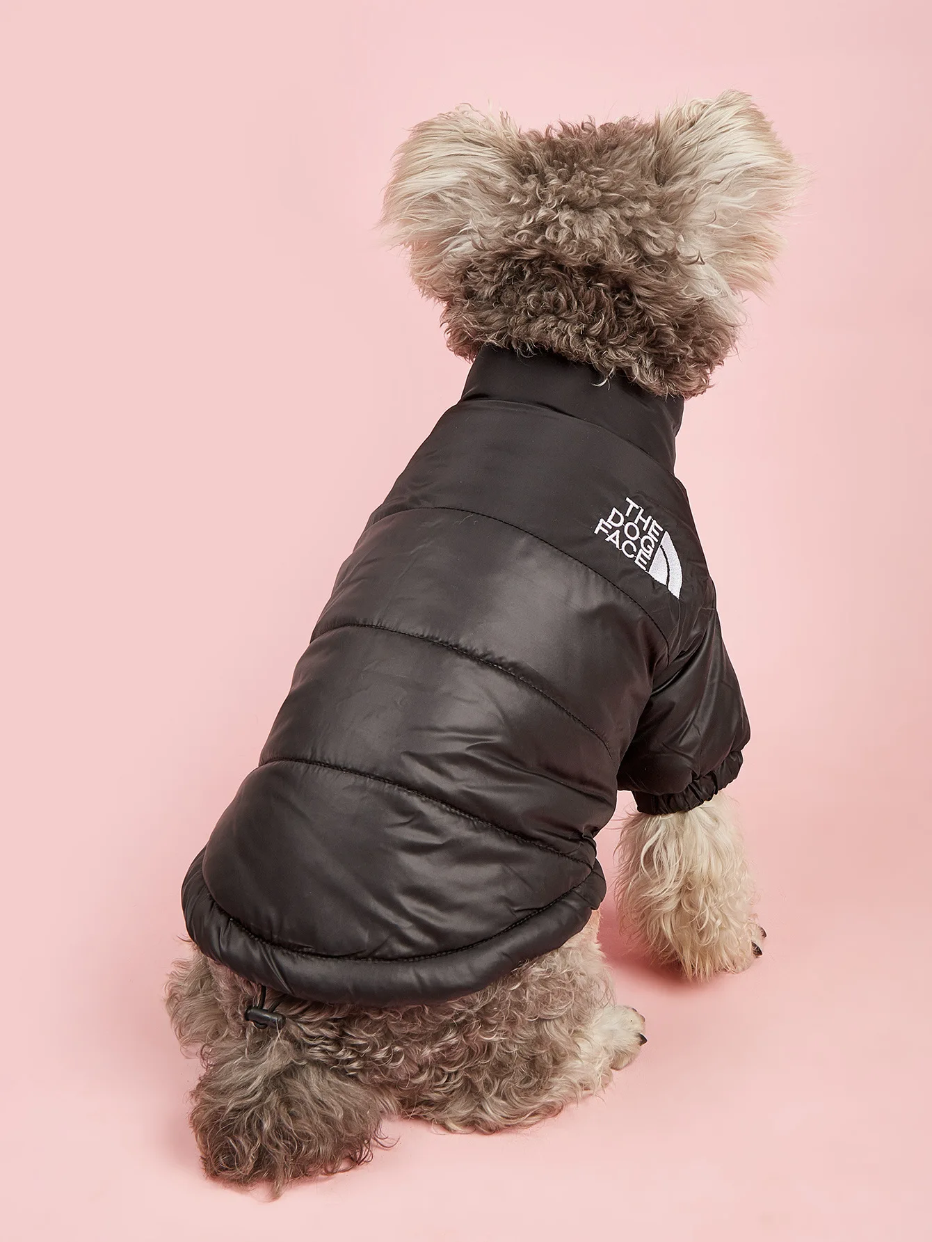 Jaqueta de Frio para Cachorros Acolchoada - The Dog Face - Preto