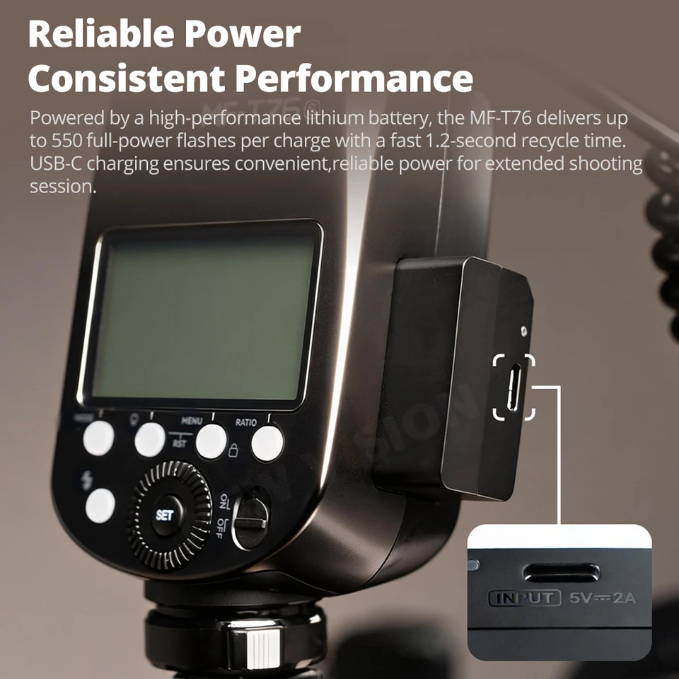 Godox MF-T76 S/C/N TTL 매크로 트윈 플래시 듀얼 헤드 스피드라이트 HSS 1.2초 재활용 Godox X 시스템 (캐논, 니콘, 용)