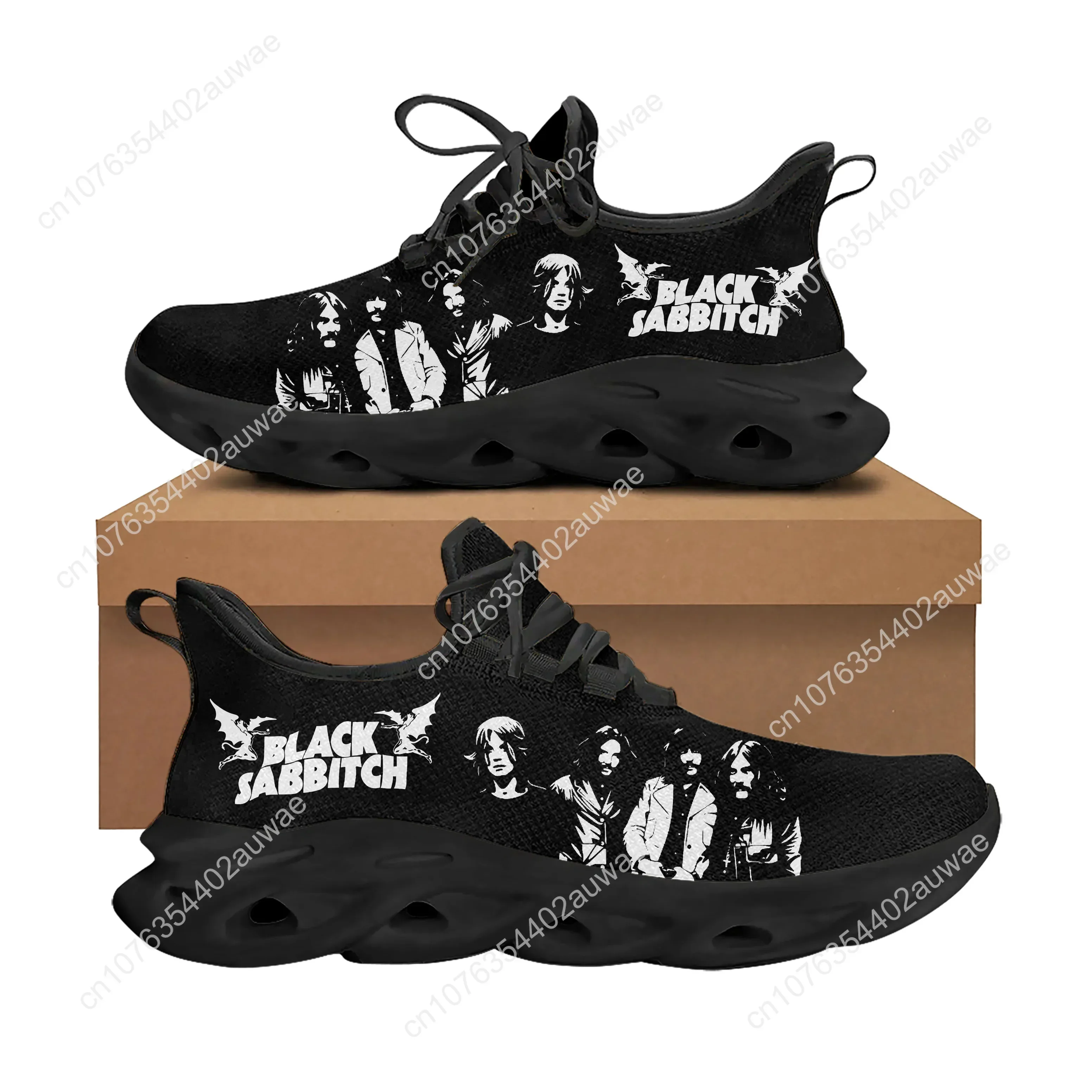 Black Heavy Metal Band Sabbath Sports Shoes Mens Womens Teenager Kids Children Sneakers Casual Custom High Quality Couple Shoes
